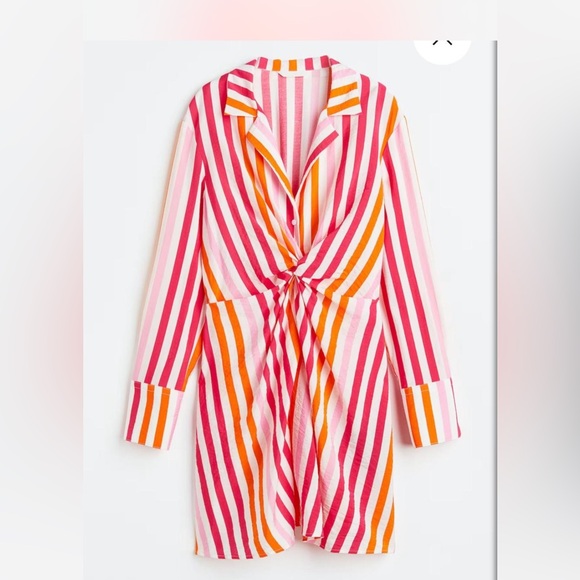 H&M Striped Pink and Orange Dress - Picture 1 of 2